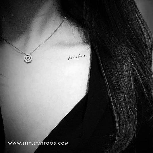 Tatuaje temporal "Sin miedo" - Juego de 3