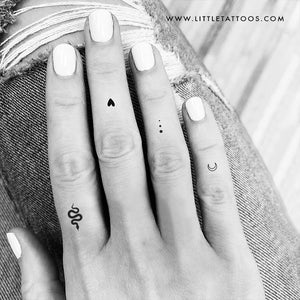 Finger Temporary Tattoo - Set of 4 x 3