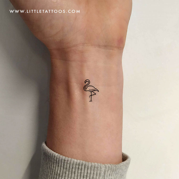 Tatuaje temporal de flamenco (juego de 3)