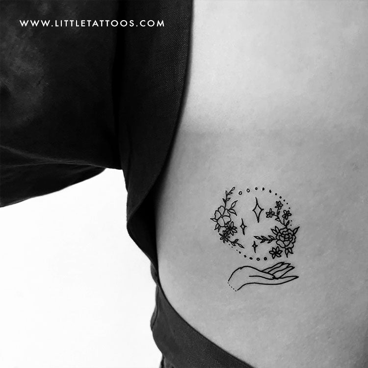 Flower Hand Temporary Tattoo by Tukoi - Set of 3