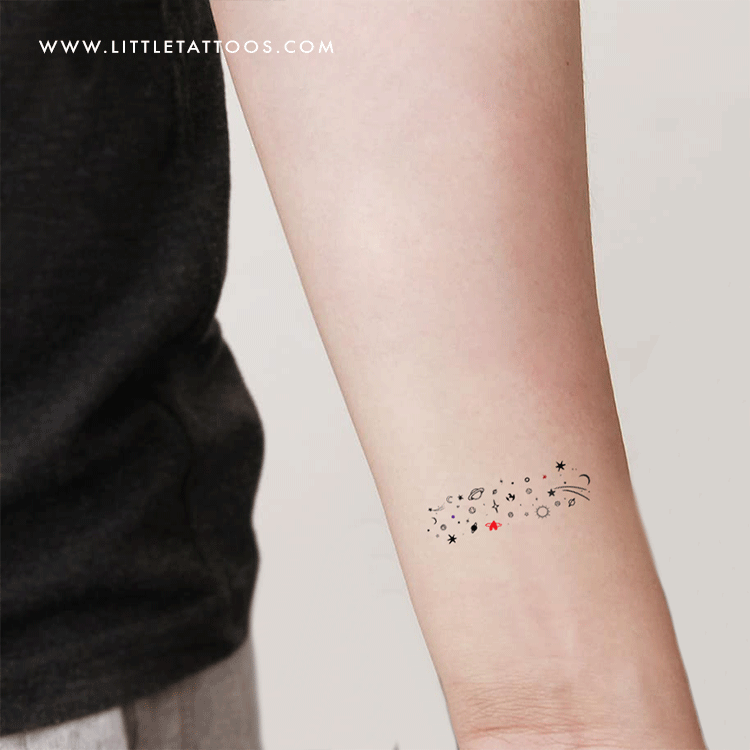 Little Galaxy Temporary Tattoo - Set of 3