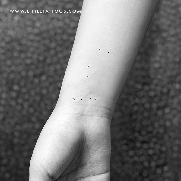 Minimalist Gemini Constellation Temporary Tattoo - Set of 3