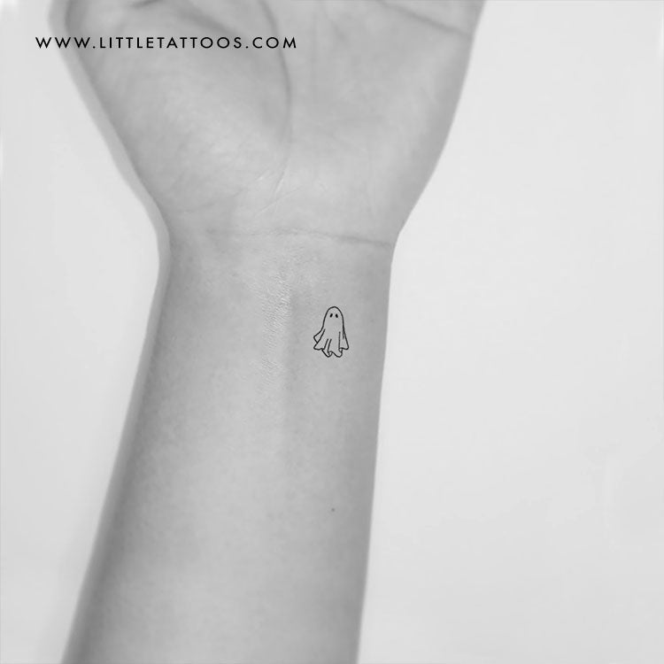 Minimalist Ghost Temporary Tattoo - Set of 3