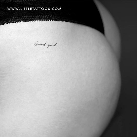 Tatuaje temporal de chica buena - Juego de 3