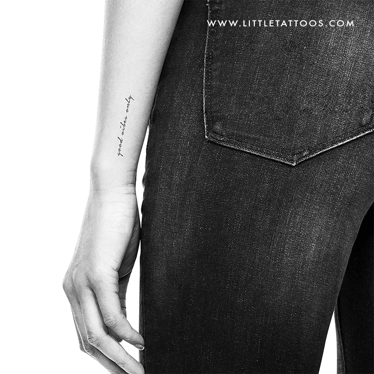 Good Vibes Only Temporary Tattoo - Set of 3