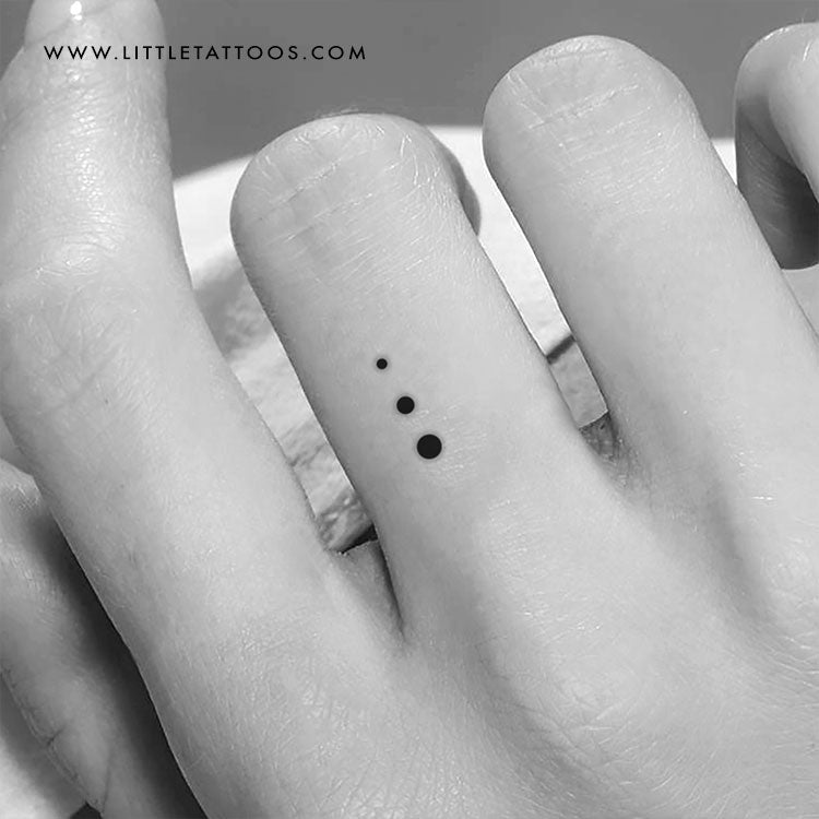 Gradual Dots Temporary Tattoo - Set of 3