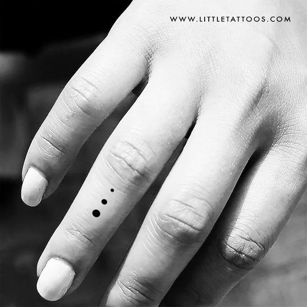 Gradual Dots Temporary Tattoo - Set of 3