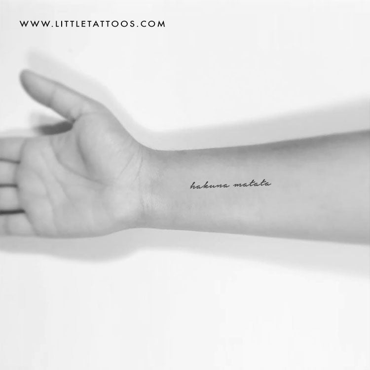 Hakuna Matata Temporary Tattoo - Set of 3