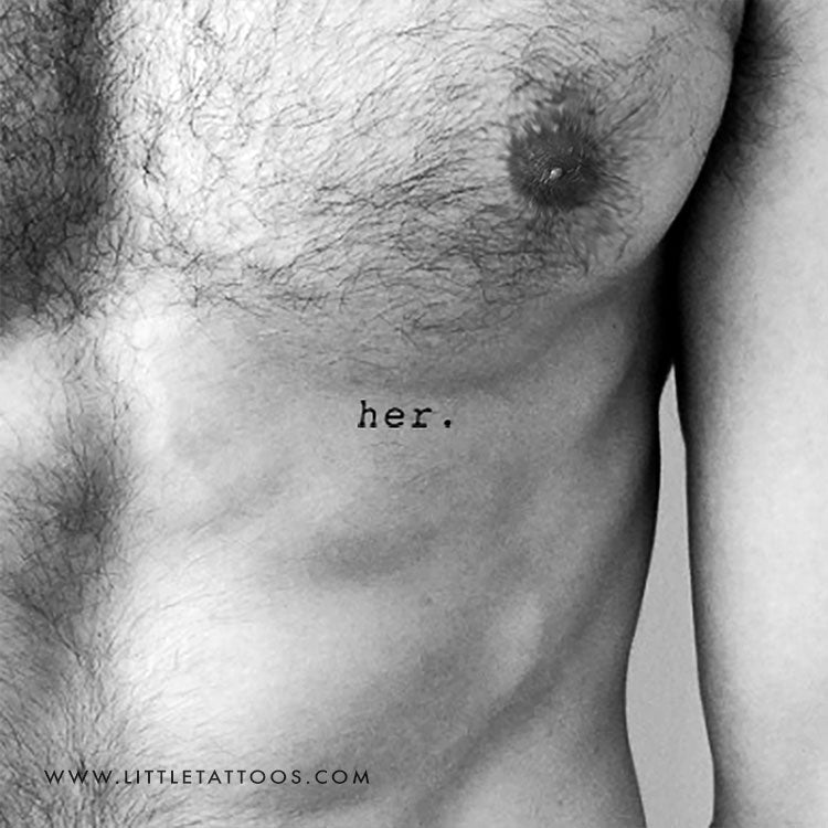 'her.' Temporary Tattoo - Set of 3