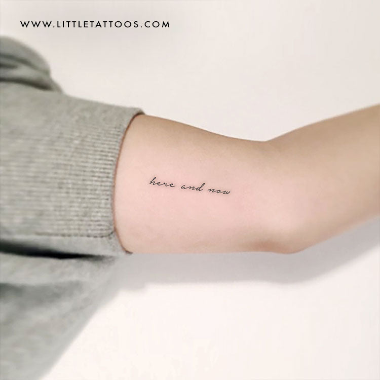 Here And Now Temporary Tattoo - Set of 3