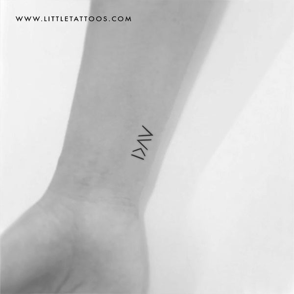 I Am Greater Than My Highs and Lows Symbol Temporary Tattoo - Set of 3