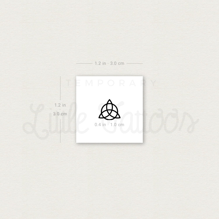 Small Trinity Knot Temporary Tattoo - Set of 3