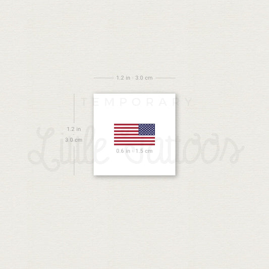 Tatuaje temporal de la bandera de EE. UU. - Juego de 3
