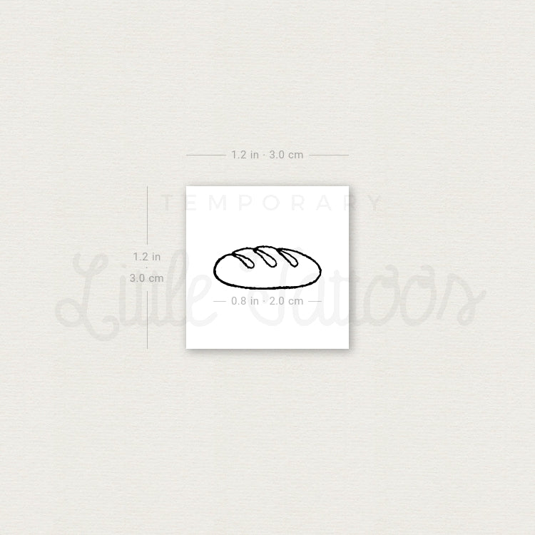 Baguette Temporary Tattoo - Set of 3