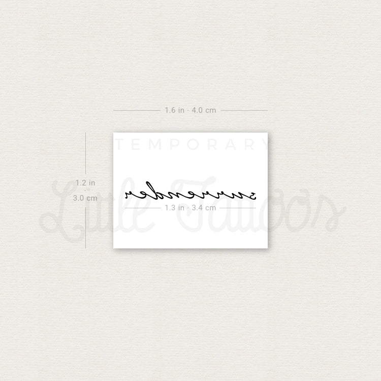 Surrender Temporary Tattoo - Set of 3