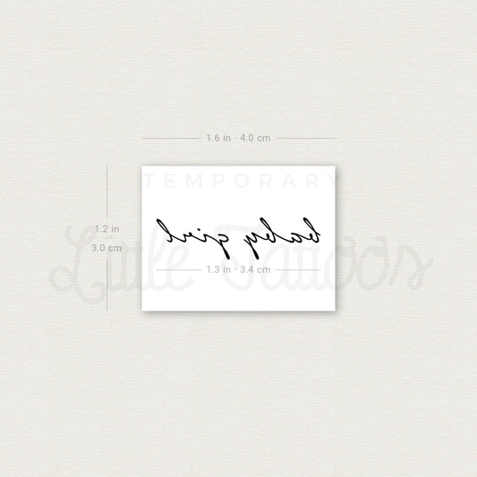 Baby Girl Temporary Tattoo - Set of 3