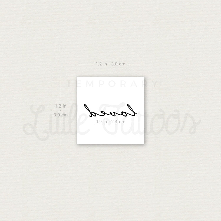 Loved Temporary Tattoo - Set of 3