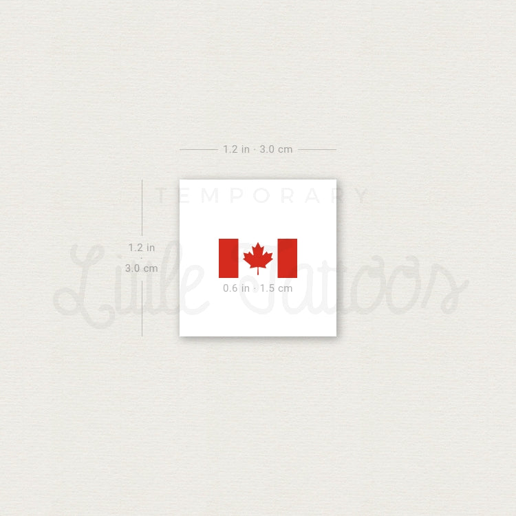 Canada Flag Temporary Tattoo - Set of 3