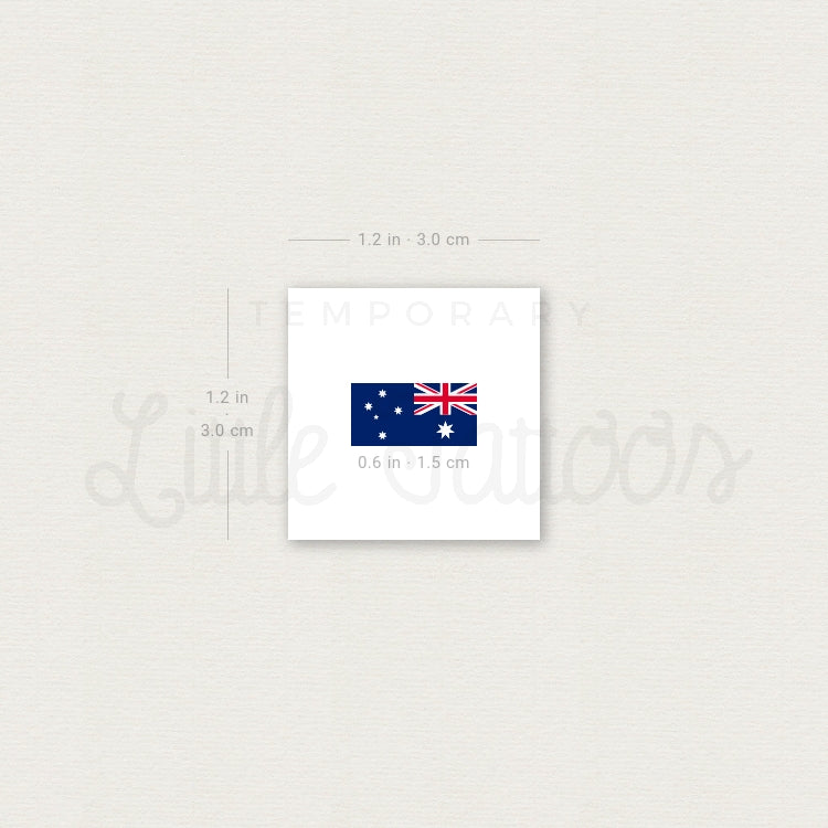 Australia Flag Temporary Tattoo - Set of 3