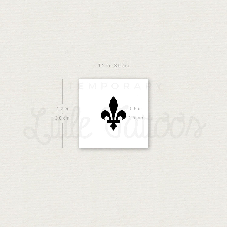 Louisiana Fleur De Lis Temporary Tattoo - Set of 3