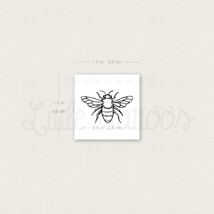 Tatuaje temporal de abeja - Juego de 3