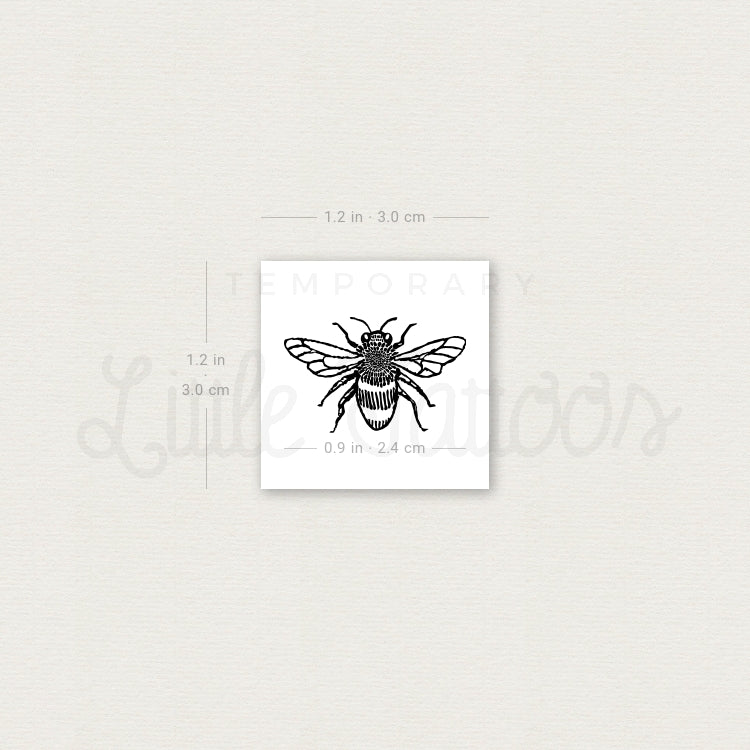 Tatuaje temporal de abeja de miel - Juego de 3