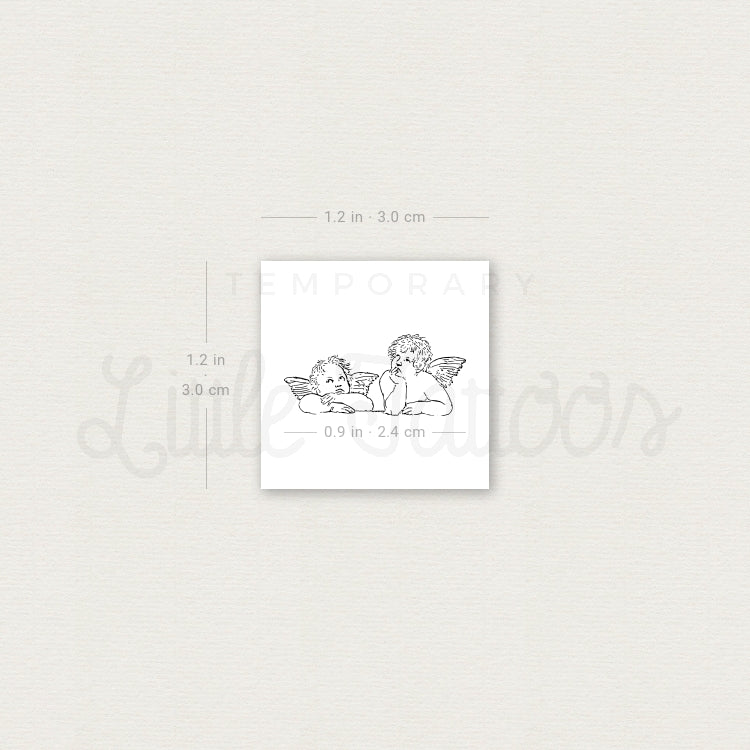 Minimalist Putti Temporary Tattoo - Set of 3