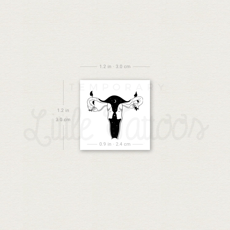 Small Moon Child Temporary Tattoo - Set of 3