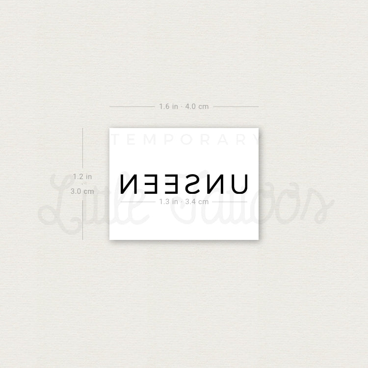 Unseen Temporary Tattoo - Set of 3