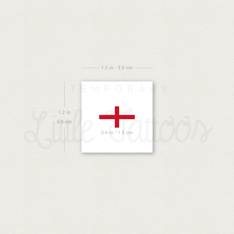 England Flag Temporary Tattoo - Set of 3