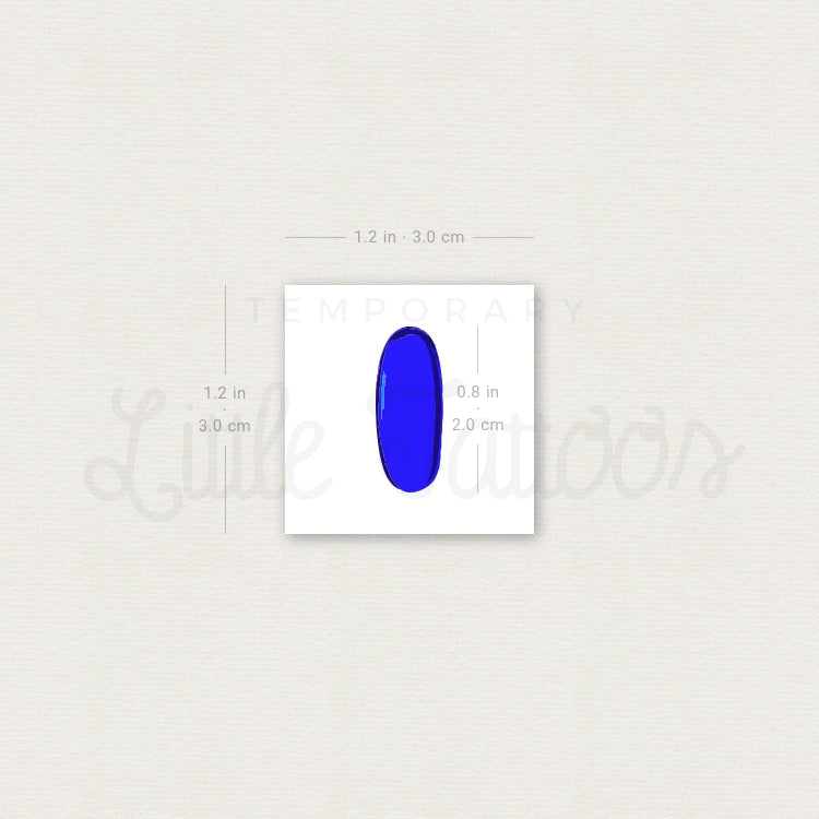 Blue Pill Temporary Tattoo - Set of 3