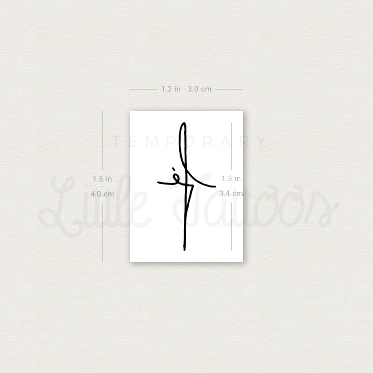 Tatuaje temporal de cruz de Fé - Juego de 3