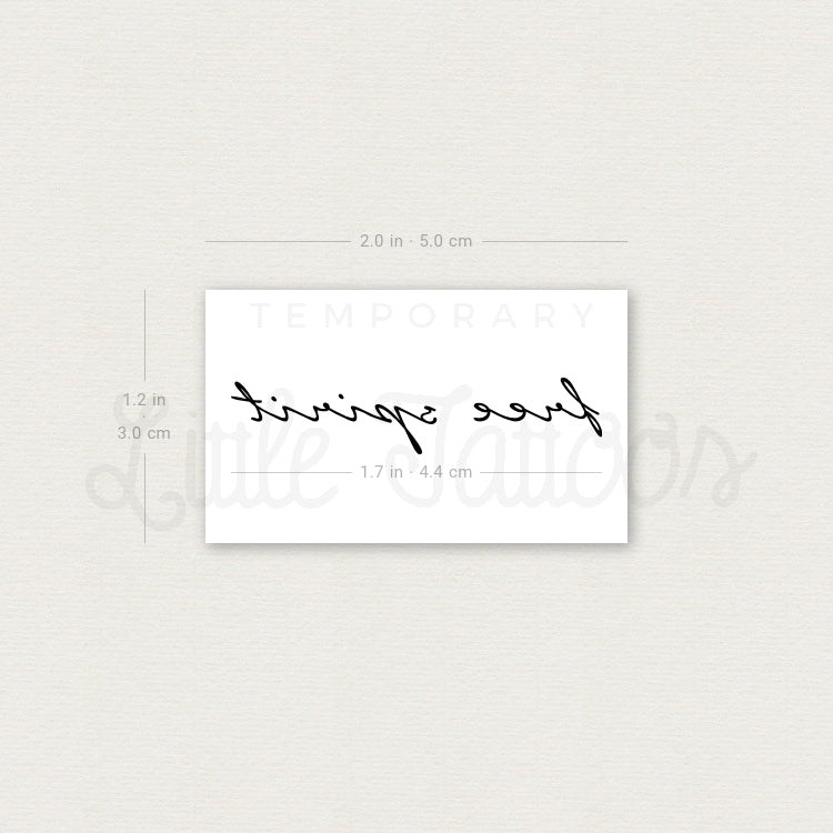 Free Spirit Temporary Tattoo - Set of 3