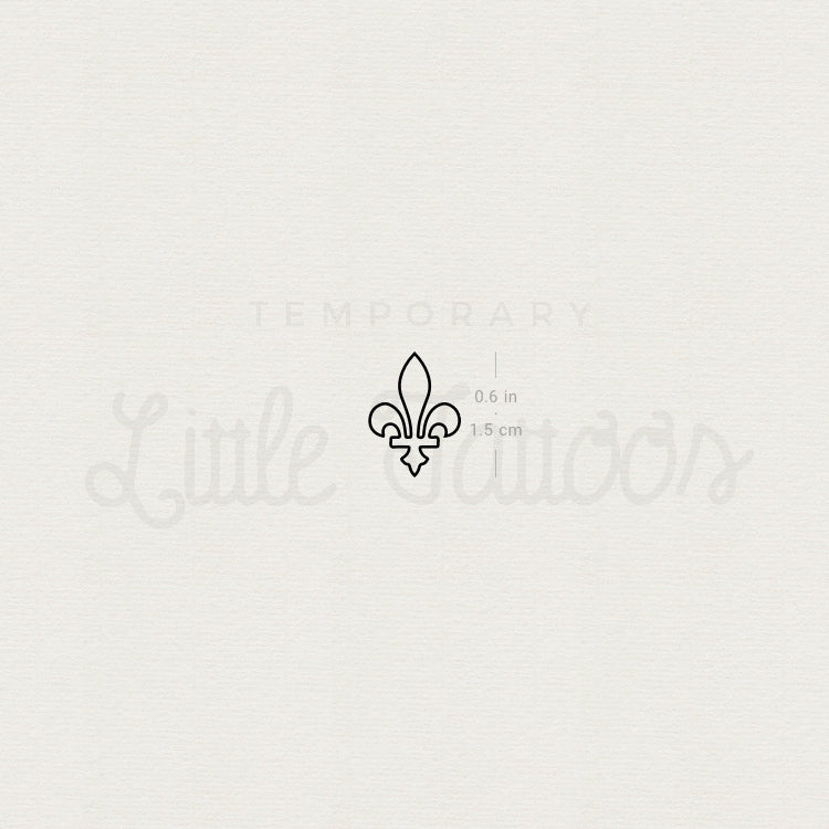 Fine Line Louisiana Fleur-de-lis Temporary Tattoo - Set of 3 – Little Tattoos