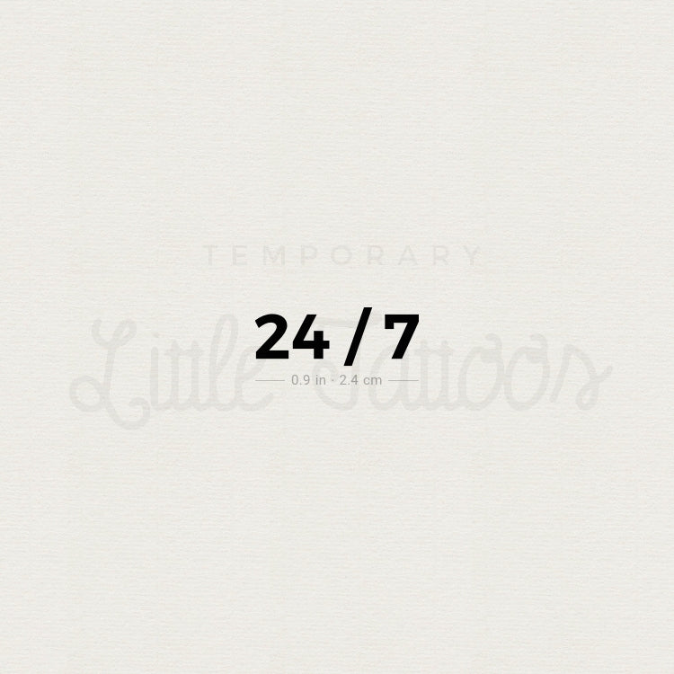 24/7 Temporary Tattoo - Set of 3