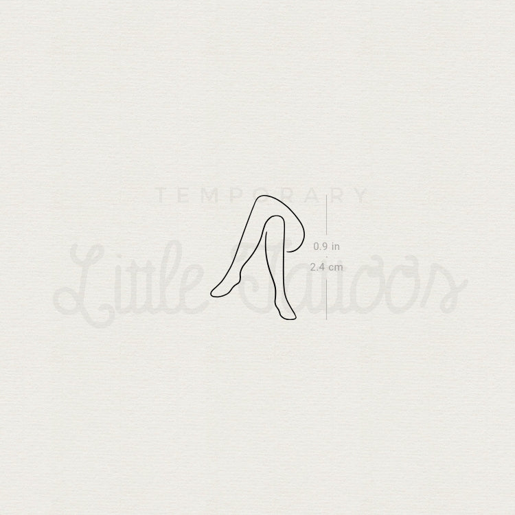 Crossed Legs Temporary Tattoo - Set of 3