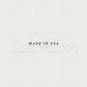Made In USA Temporary Tattoo - Set of 3