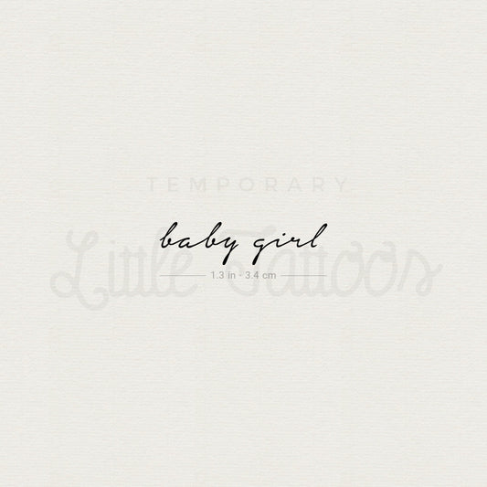 Baby Girl Temporary Tattoo - Set of 3
