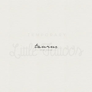 Taurus Temporary Tattoo - Set of 3
