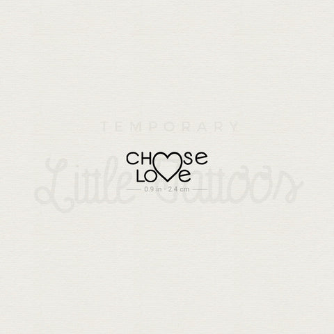Little Choose Love Temporary Tattoo - Set of 3