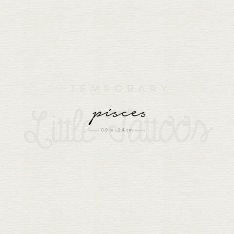 Pisces Temporary Tattoo - Set of 3
