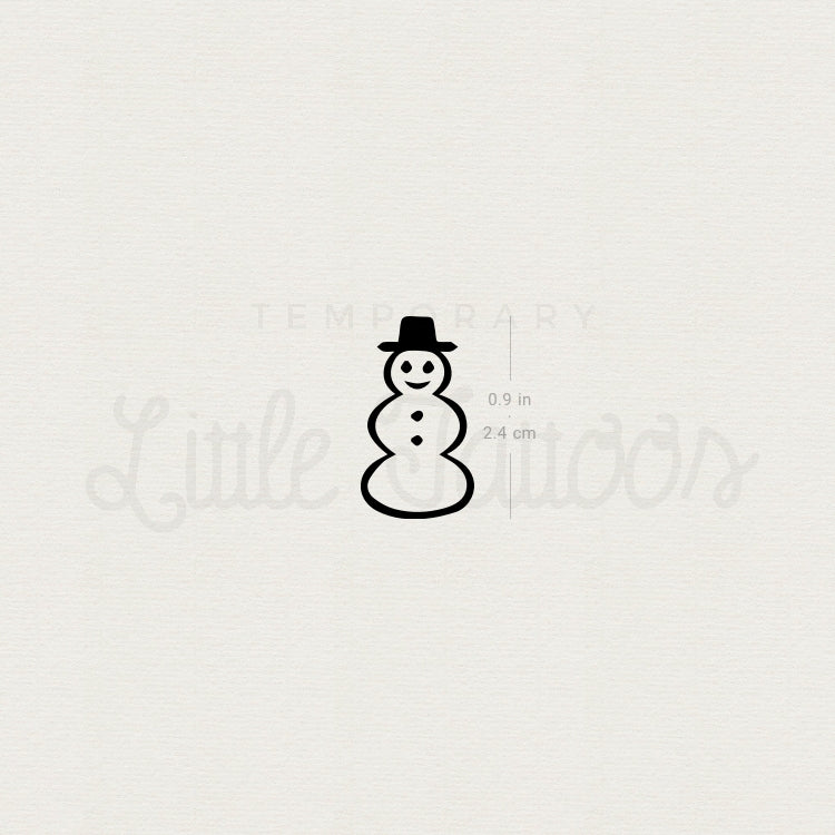 Snowman Temporary Tattoo - Set of 3