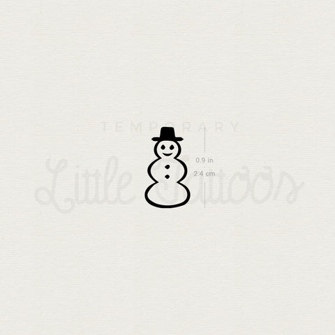 Minimalist Snowman Temporary Tattoo - Set of 3