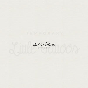 Aries Temporary Tattoo - Set of 3