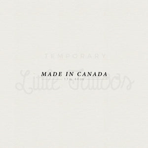 Made In Canada Temporary Tattoo - Set of 3