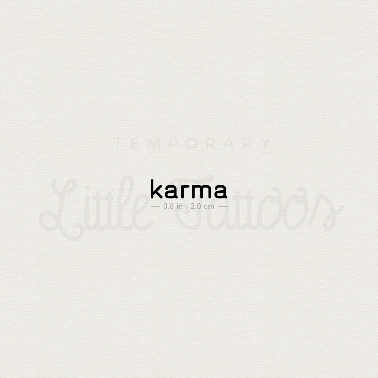 Karma Temporary Tattoo - Set of 3