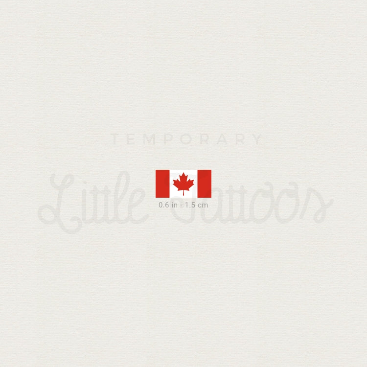 Canada Flag Temporary Tattoo - Set of 3