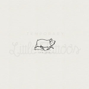 Pig Temporary Tattoo - Set of 3