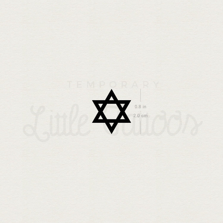 Star Of David Temporary Tattoo - Set of 3