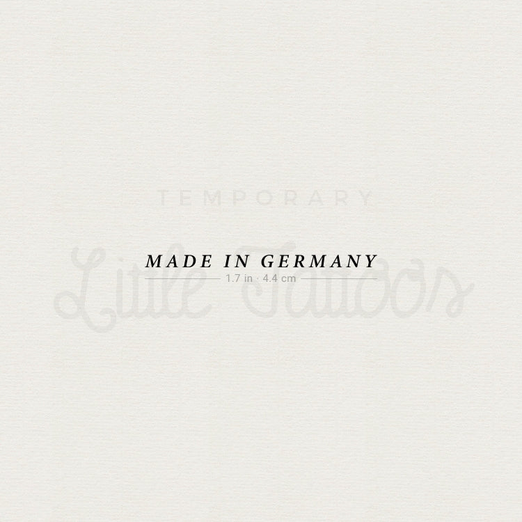Made In Germany Temporary Tattoo - Set of 3